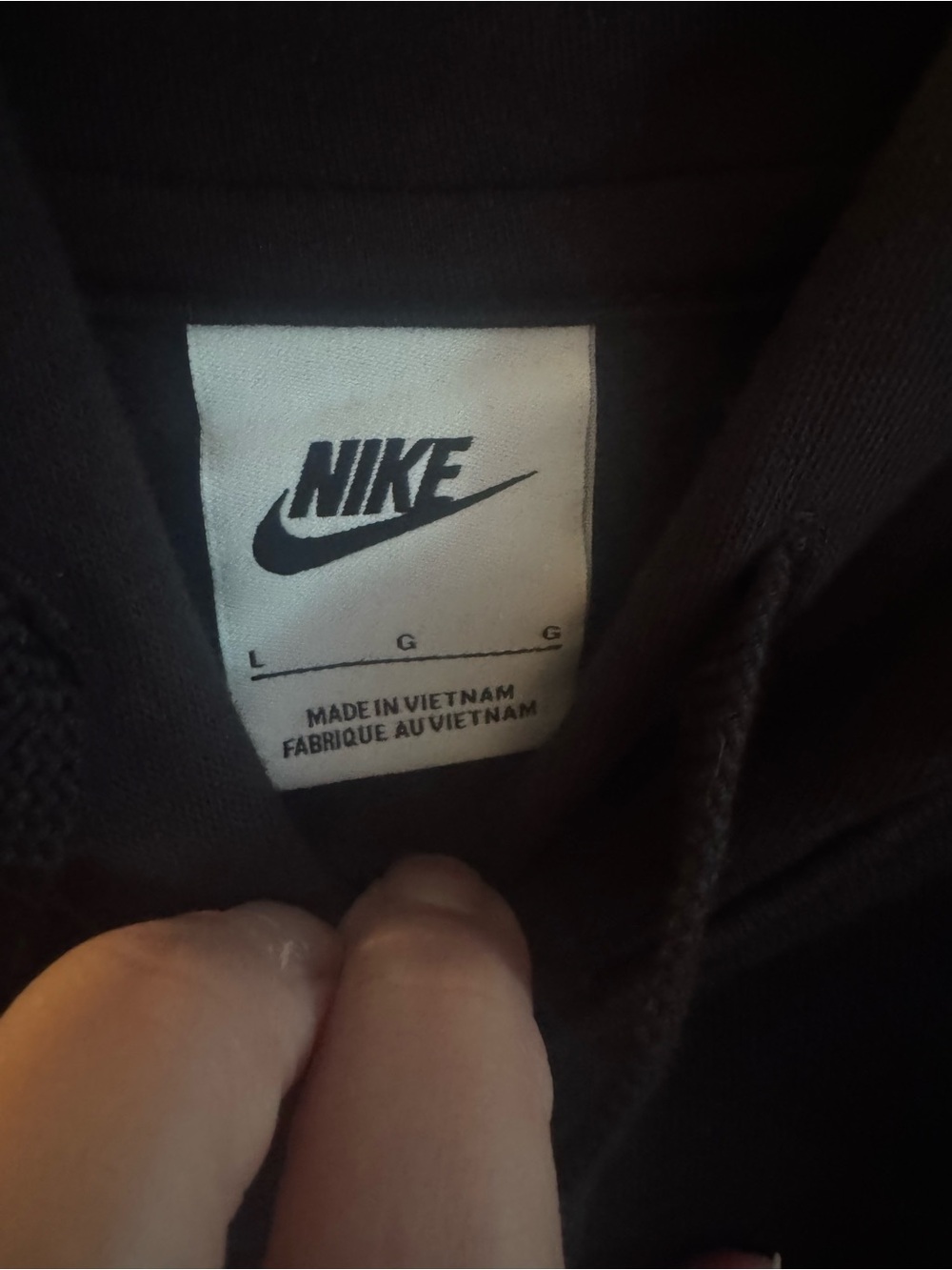 Nike Women's Black Logo Hoodie Sweatshirt size Large NWT - Picture 4 of 6